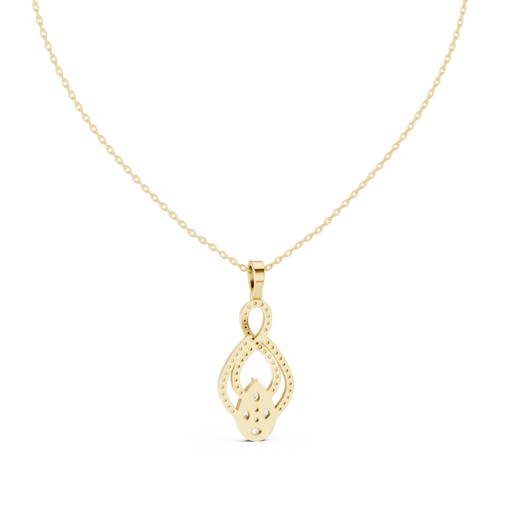 Luxury Infinity Teardrop Diamond Pendant for Women