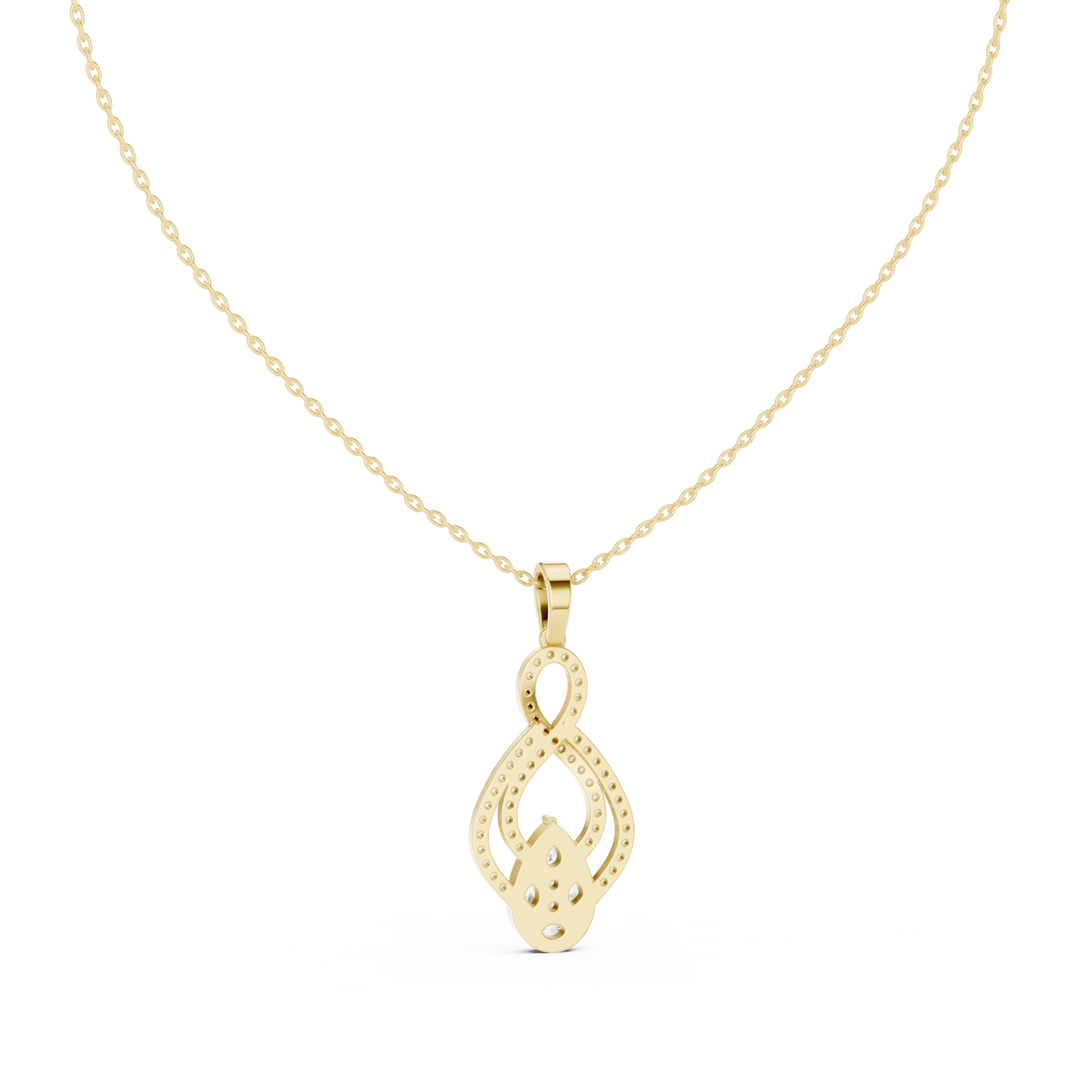 Luxury Infinity Teardrop Diamond Pendant for Women