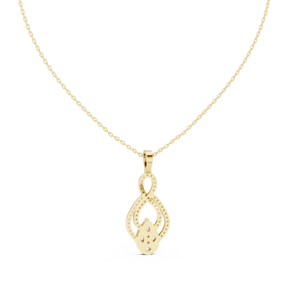 Luxury Infinity Teardrop Diamond Pendant for Women