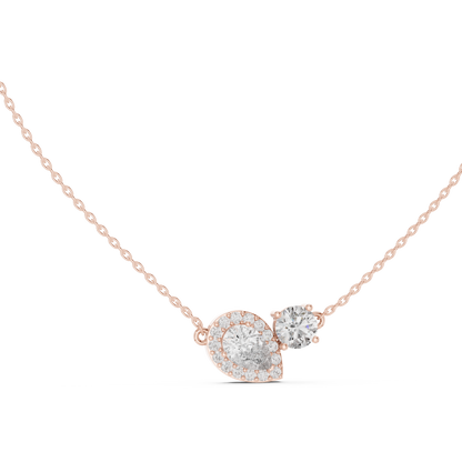 Rose Gold Dual Stone Pendant