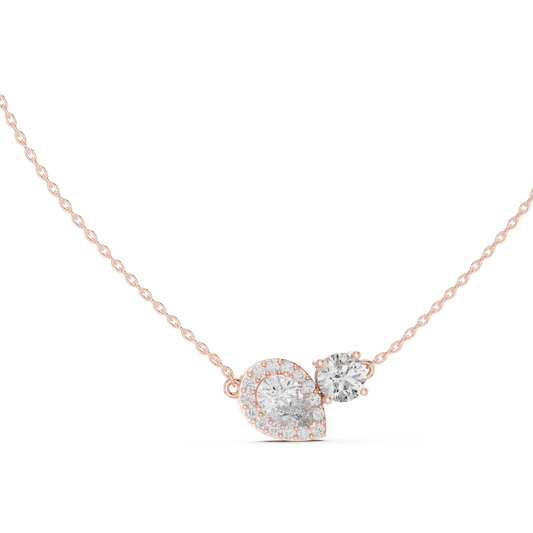 Rose Gold Dual Stone Pendant