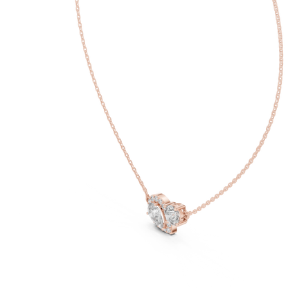 Rose Gold Dual Stone Pendant