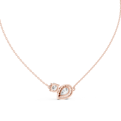 Rose Gold Dual Stone Pendant
