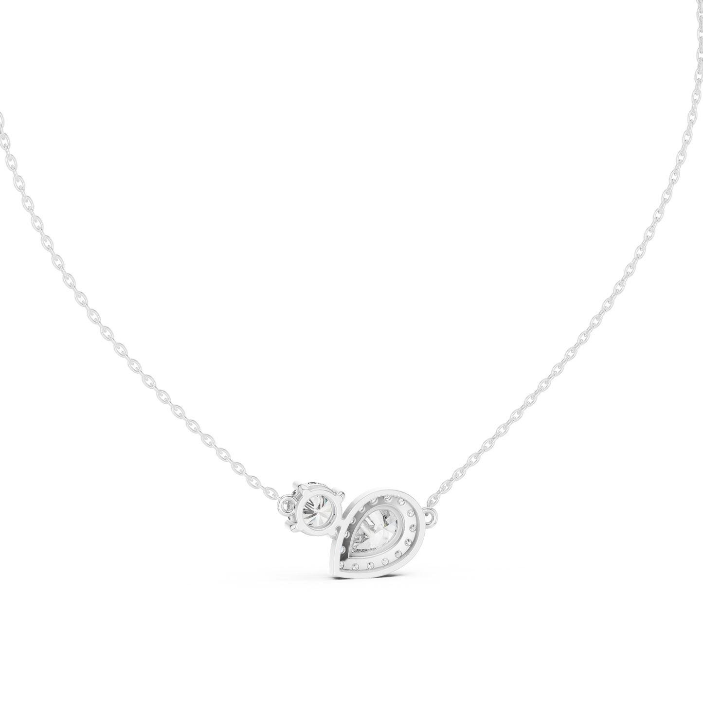 Rose Gold Dual Stone Pendant