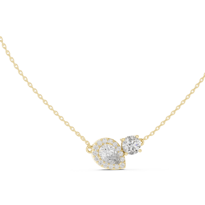 Rose Gold Dual Stone Pendant