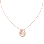 Luxury Teardrop Diamond Pendant Necklace with Halo Design