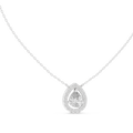 Luxury Teardrop Diamond Pendant Necklace with Halo Design