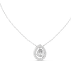 Luxury Teardrop Diamond Pendant Necklace with Halo Design