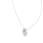 Luxury Teardrop Diamond Pendant Necklace with Halo Design