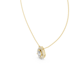 Luxury Teardrop Diamond Pendant Necklace with Halo Design