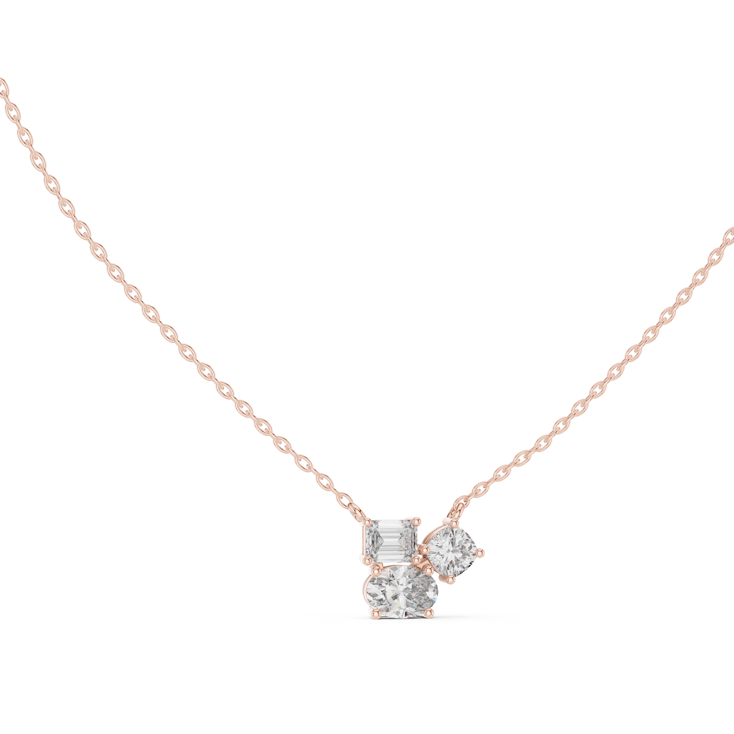 Classic Trio Diamond Necklace – Timeless Gold Jewelry