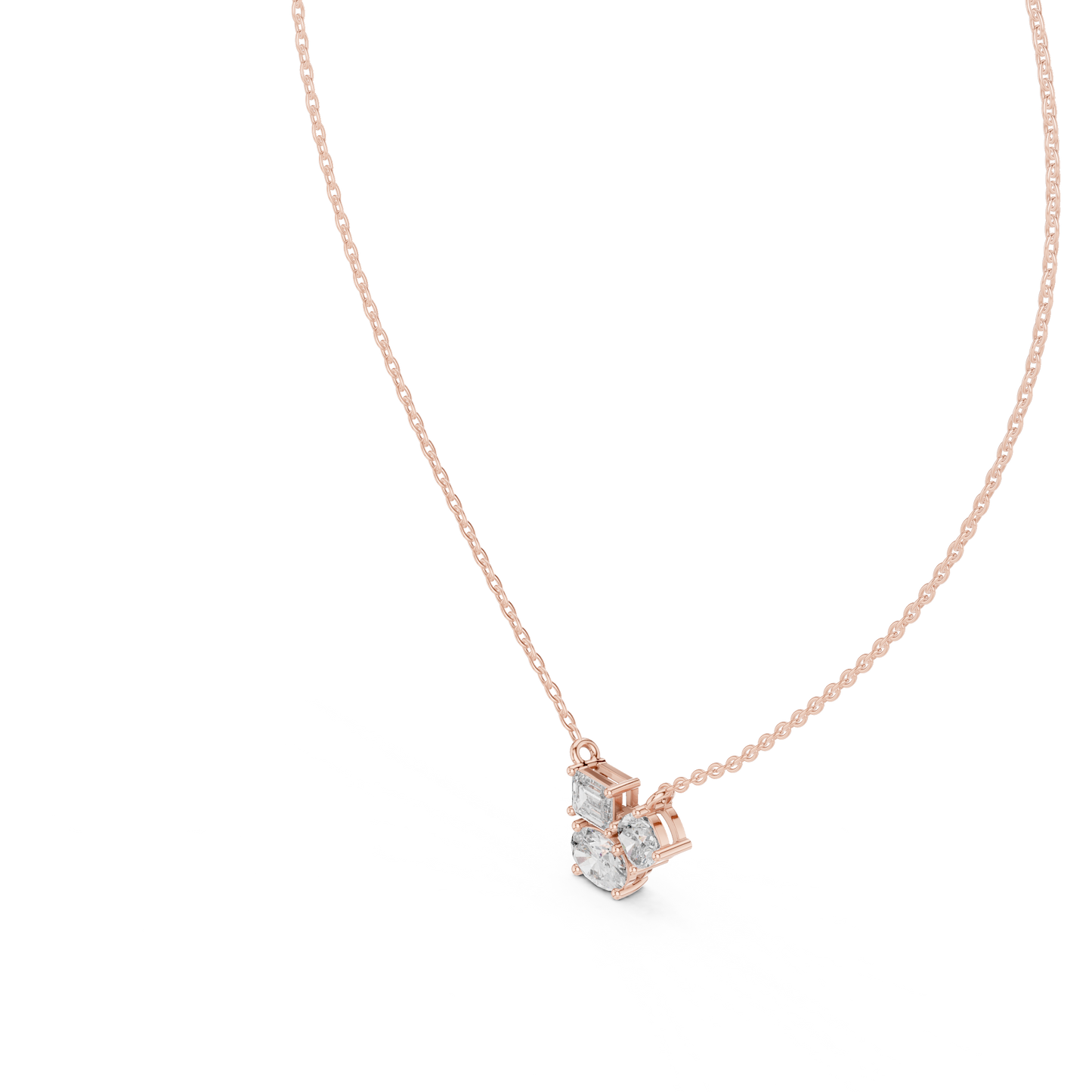 Classic Trio Diamond Necklace – Timeless Gold Jewelry