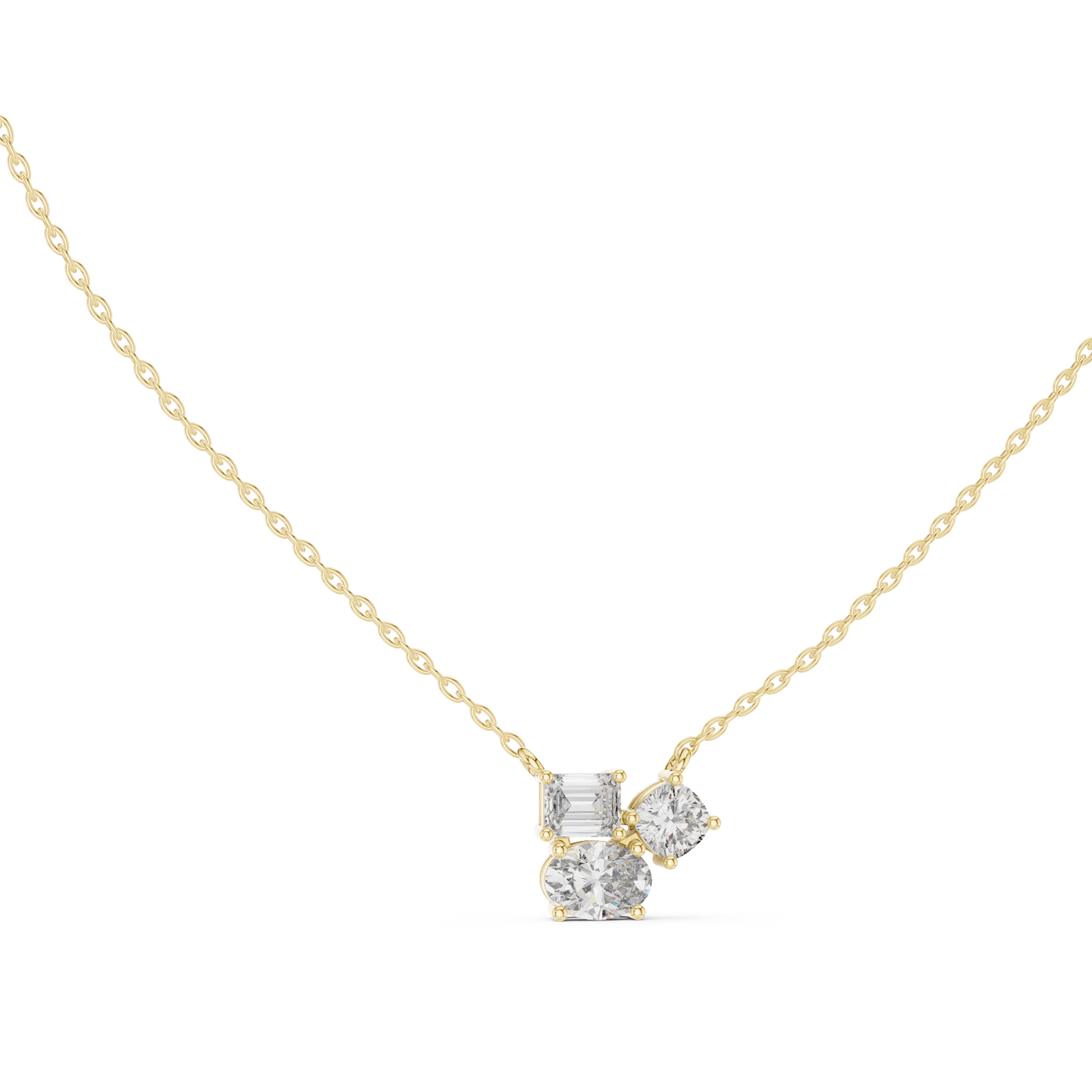 Classic Trio Diamond Necklace – Timeless Gold Jewelry