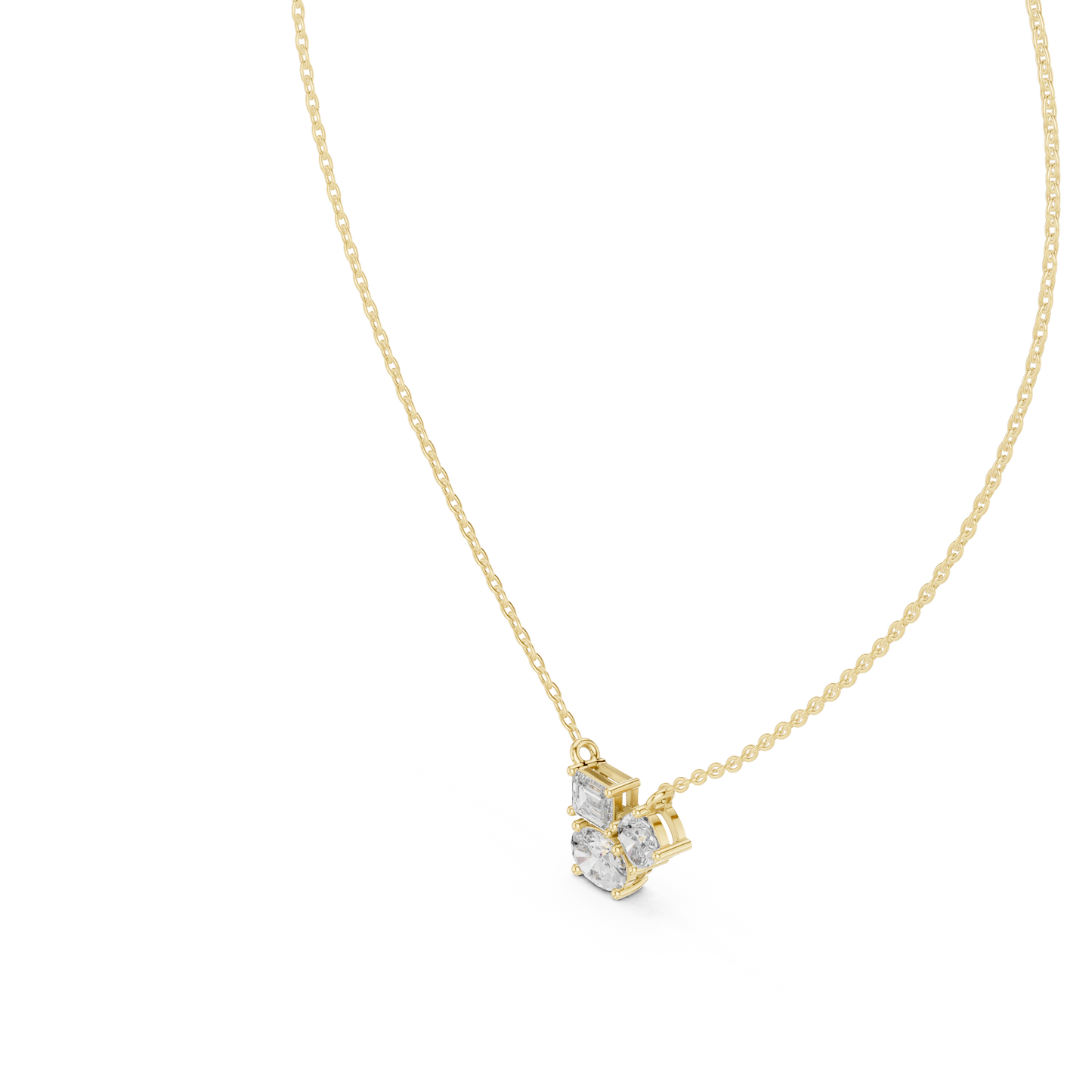 Classic Trio Diamond Necklace – Timeless Gold Jewelry