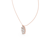 Luxury Geometric Diamond Necklace with Cluster Design