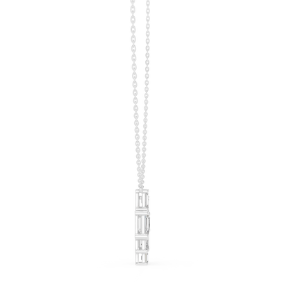Luxury Geometric Diamond Necklace with Cluster Design