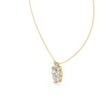 Luxury Geometric Diamond Necklace with Cluster Design