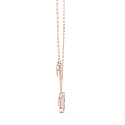 Stylish Multi-Stone Diamond Pendant with Delicate Chain