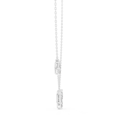 Stylish Multi-Stone Diamond Pendant with Delicate Chain