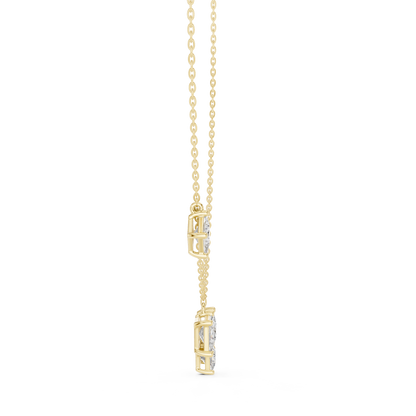 Stylish Multi-Stone Diamond Pendant with Delicate Chain