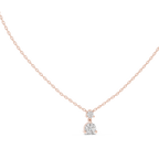 Premium Round Diamond Drop Pendant Necklace
