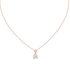 Premium Round Diamond Drop Pendant Necklace