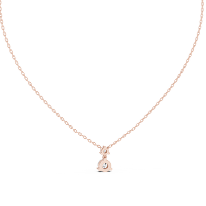 Premium Round Diamond Drop Pendant Necklace