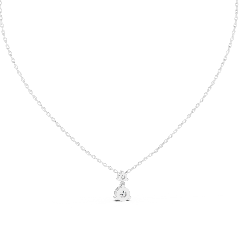 Premium Round Diamond Drop Pendant Necklace