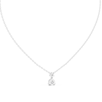 Premium Round Diamond Drop Pendant Necklace