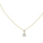 Premium Round Diamond Drop Pendant Necklace