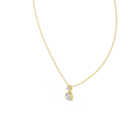 Premium Round Diamond Drop Pendant Necklace