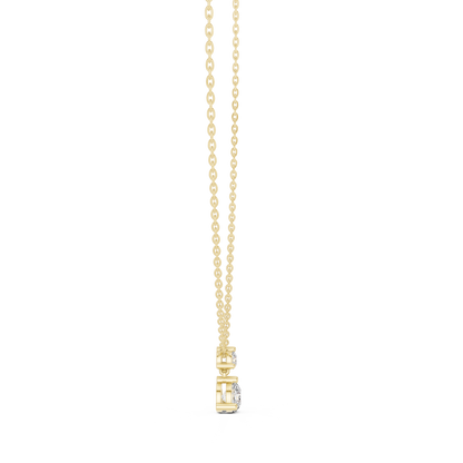 Premium Round Diamond Drop Pendant Necklace