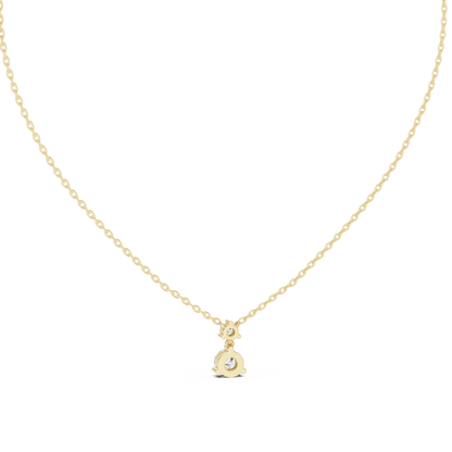 Premium Round Diamond Drop Pendant Necklace