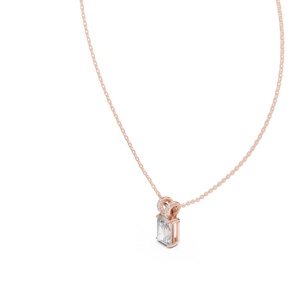 Elegant Solitaire Diamond Pendant with Sparkling Bail