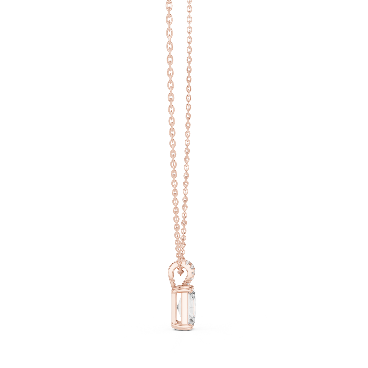 Elegant Solitaire Diamond Pendant with Sparkling Bail
