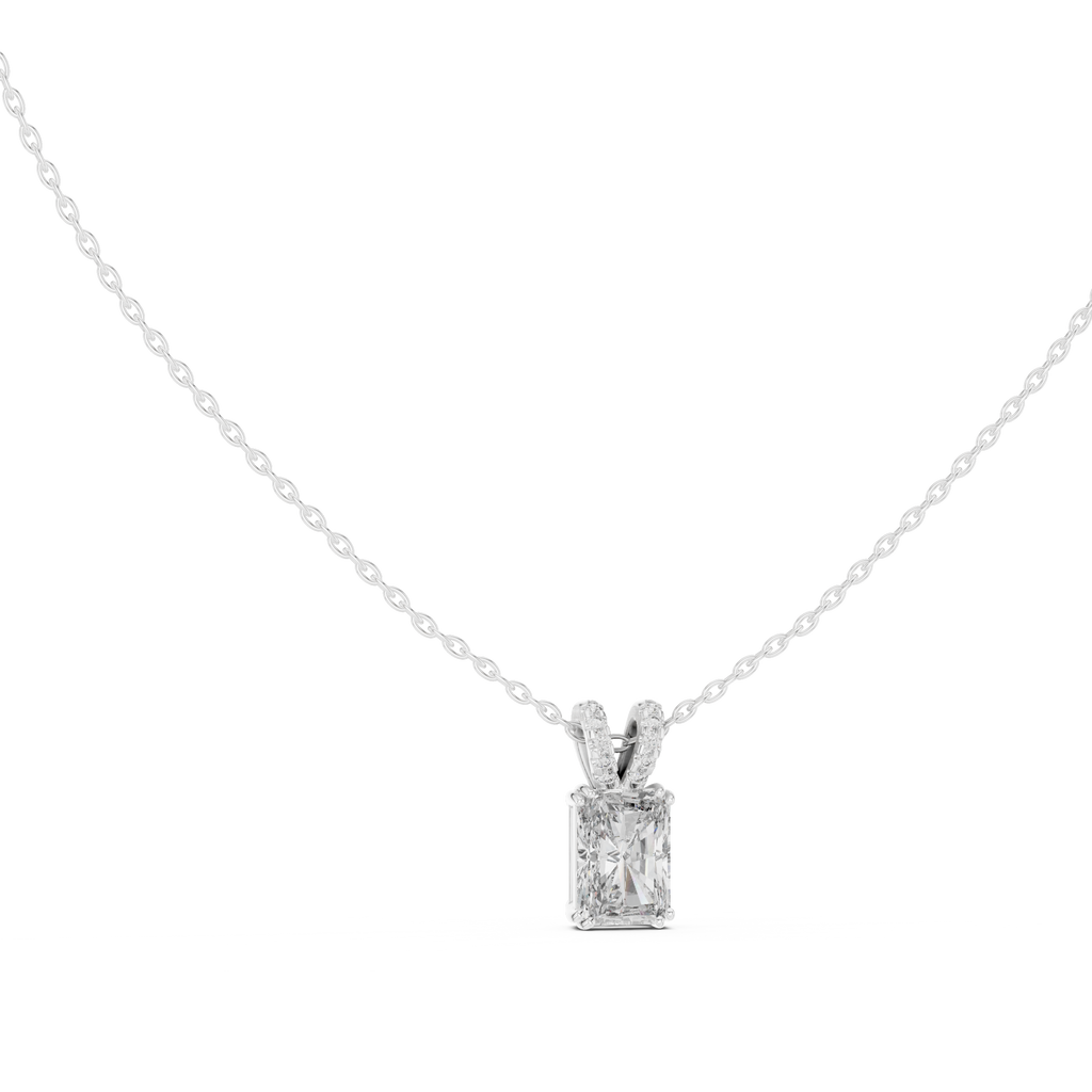 Elegant Solitaire Diamond Pendant with Sparkling Bail