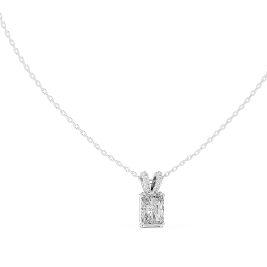 Elegant Solitaire Diamond Pendant with Sparkling Bail