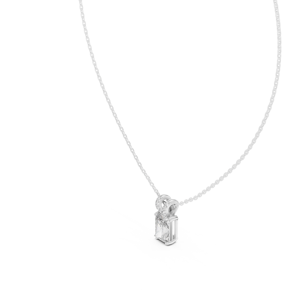Elegant Solitaire Diamond Pendant with Sparkling Bail