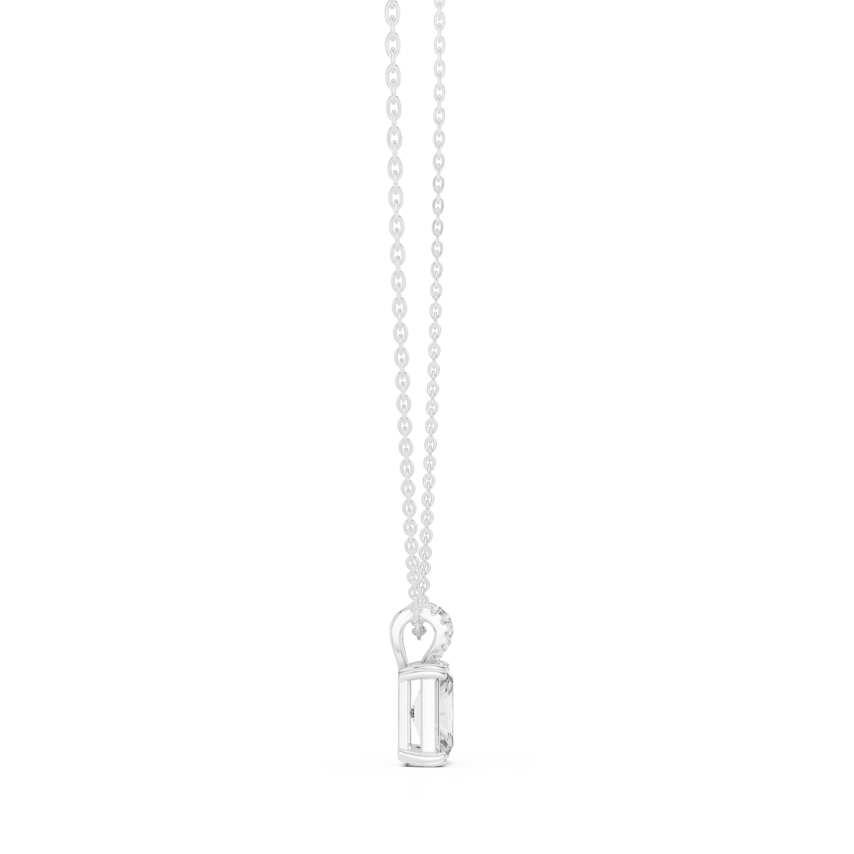 Elegant Solitaire Diamond Pendant with Sparkling Bail