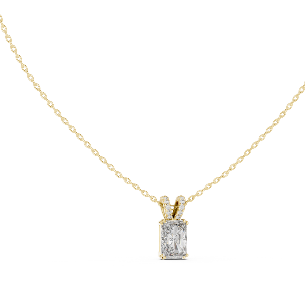Elegant Solitaire Diamond Pendant with Sparkling Bail