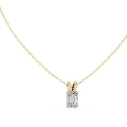 Elegant Solitaire Diamond Pendant with Sparkling Bail
