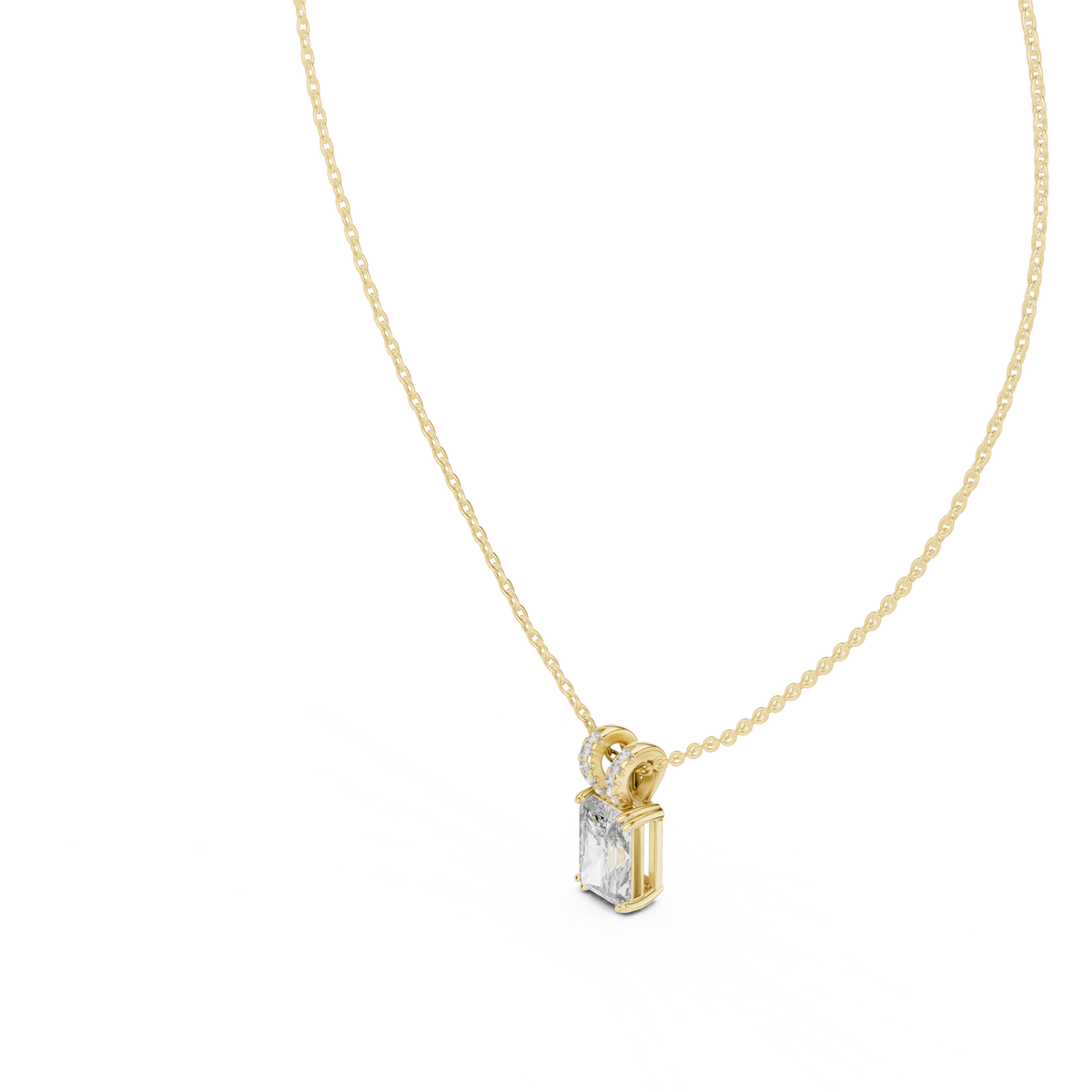 Elegant Solitaire Diamond Pendant with Sparkling Bail