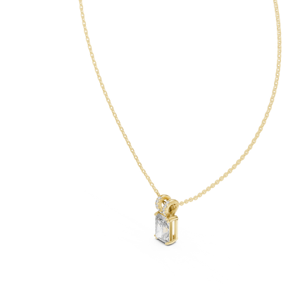 Elegant Solitaire Diamond Pendant with Sparkling Bail