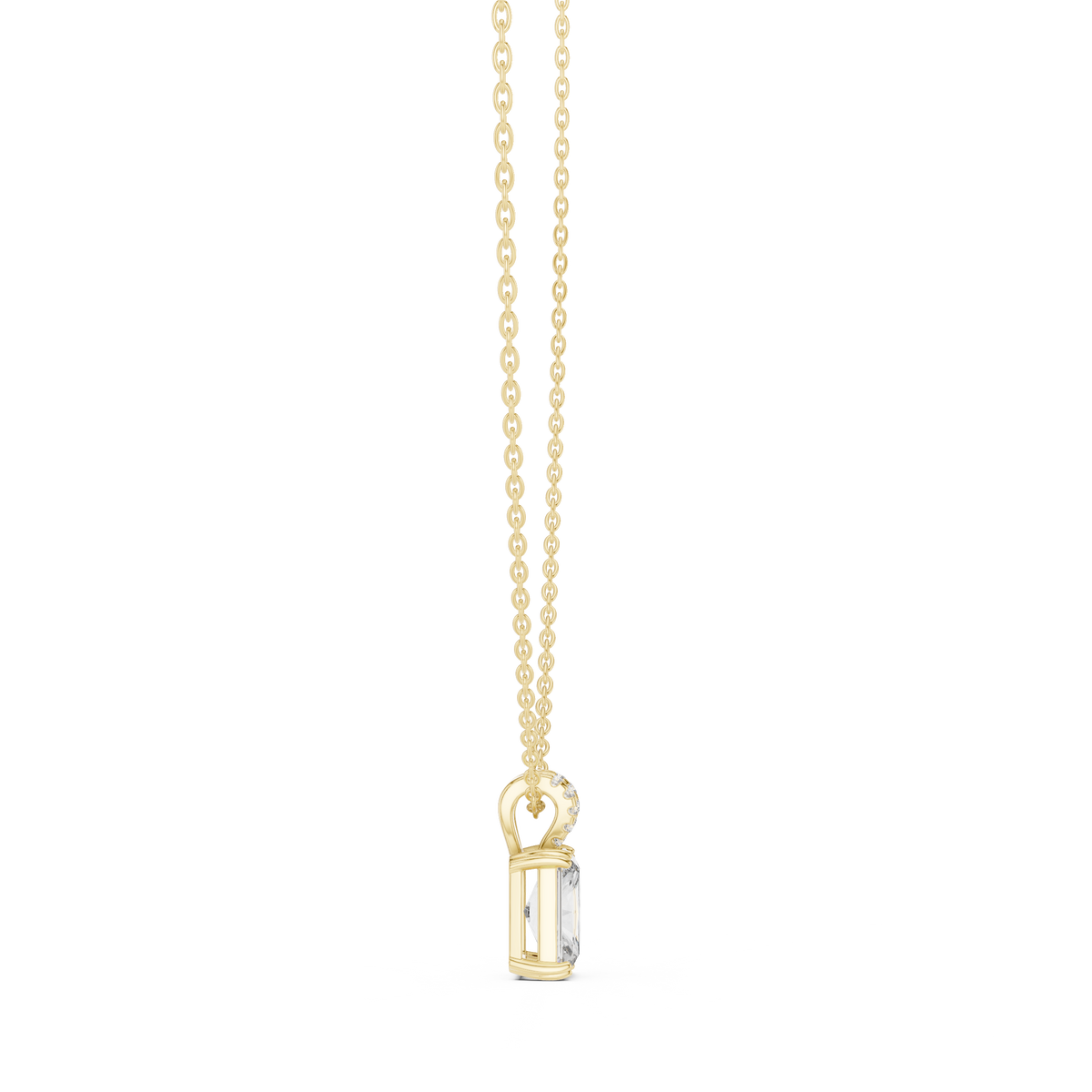 Elegant Solitaire Diamond Pendant with Sparkling Bail