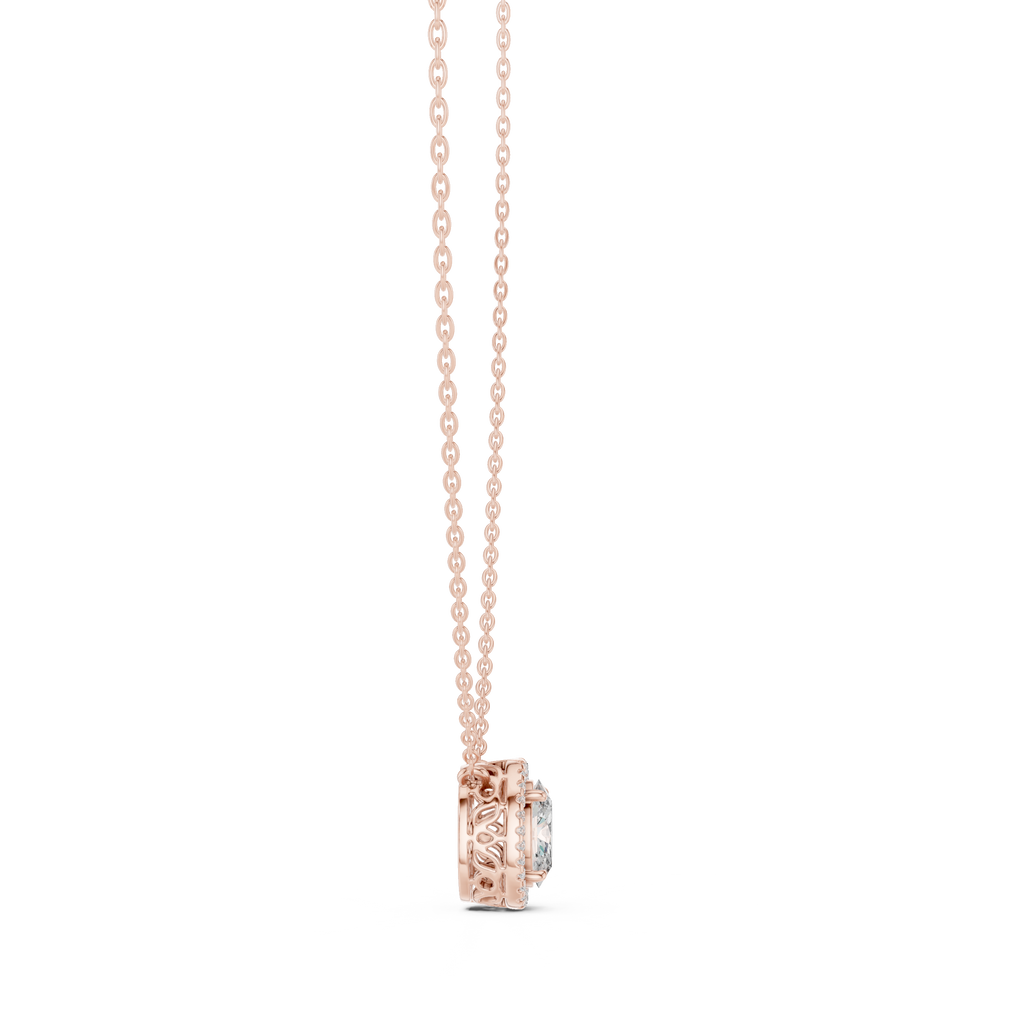 Luxuriöser Teardrop-Diamant-Anhänger mit Halo-Design