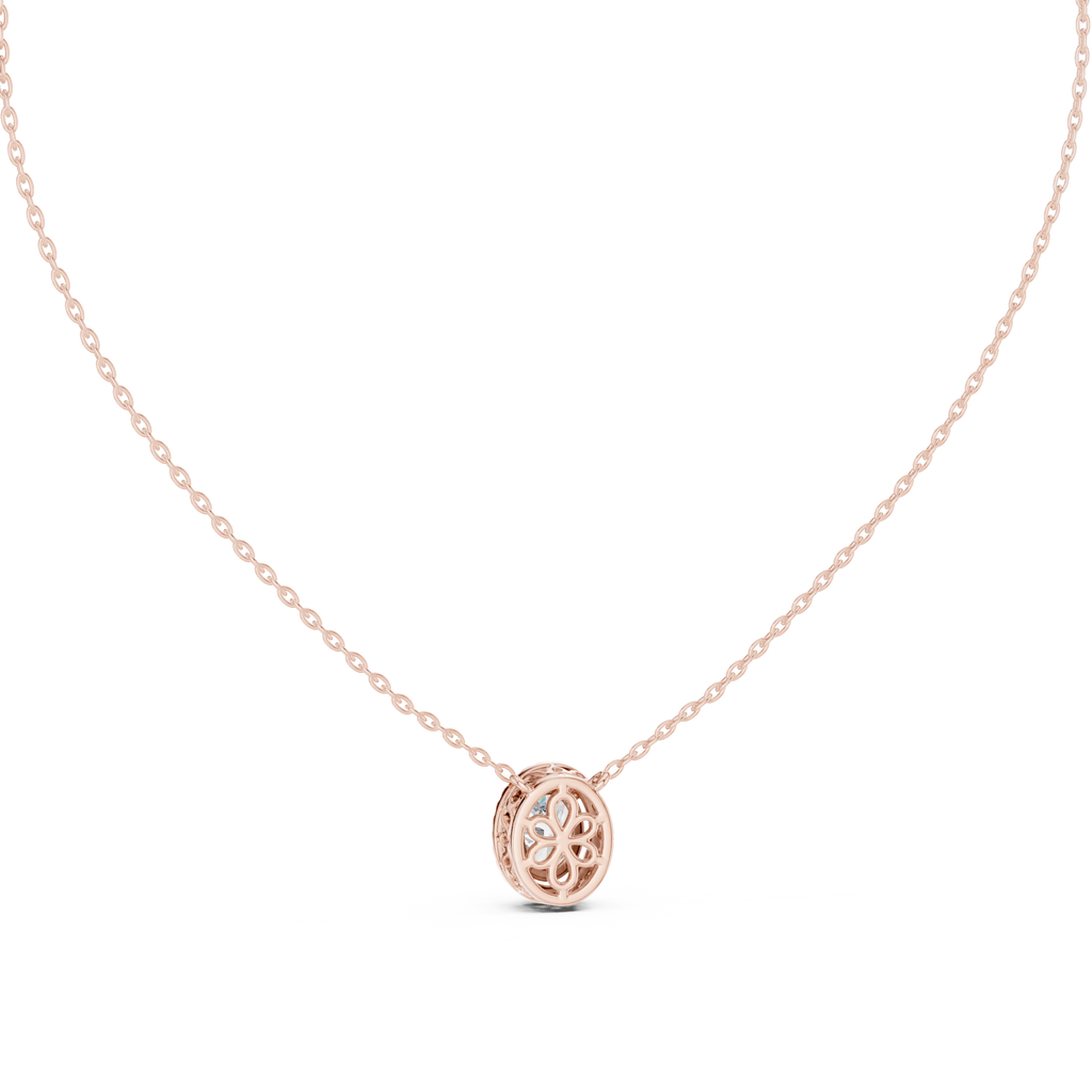 Luxuriöser Teardrop-Diamant-Anhänger mit Halo-Design