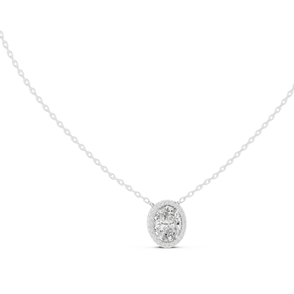 Luxuriöser Teardrop-Diamant-Anhänger mit Halo-Design