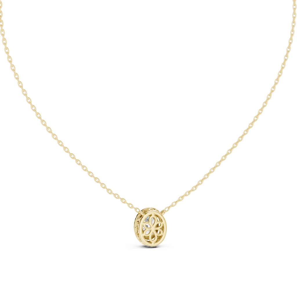 Luxuriöser Teardrop-Diamant-Anhänger mit Halo-Design