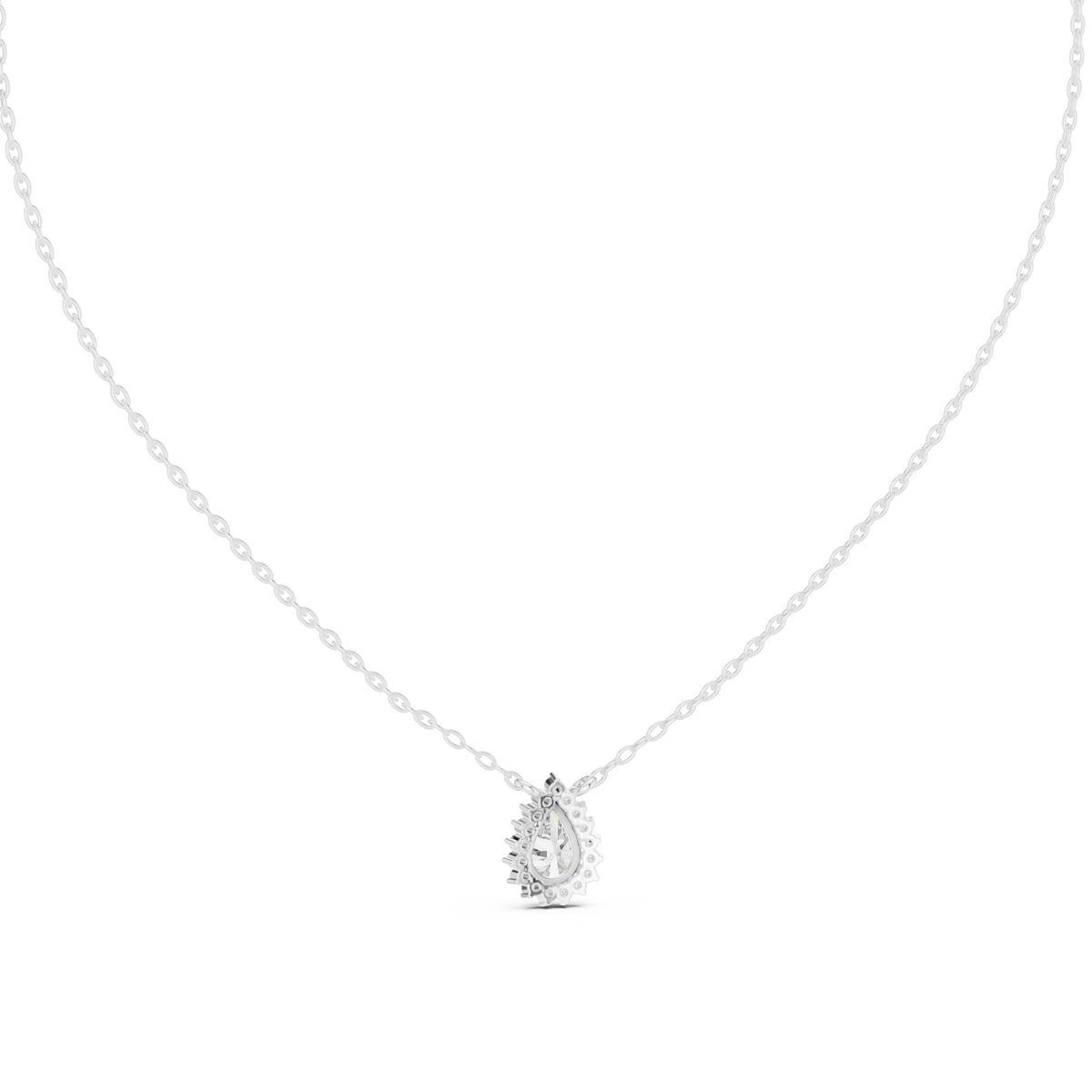 Luxuriöser Teardrop-Diamant-Anhänger mit Halo-Design
