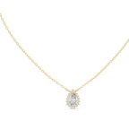Luxuriöser Teardrop-Diamant-Anhänger mit Halo-Design